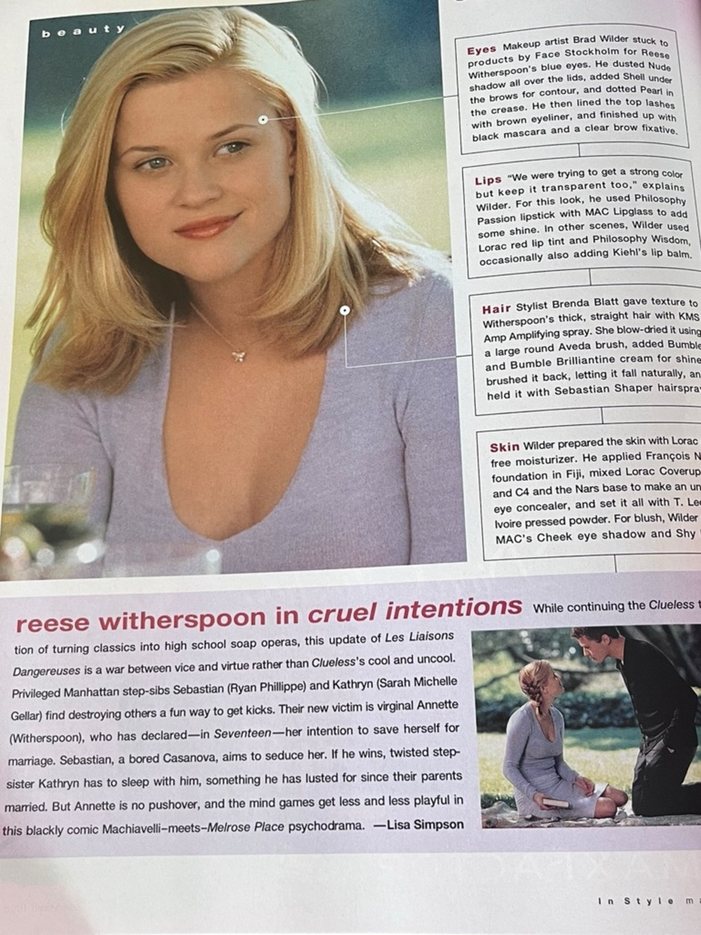 Vintage InStyle March 1999 Drew Barrymore Cover Lisa Kudrow Cruel Intentions - Picture 7 of 16